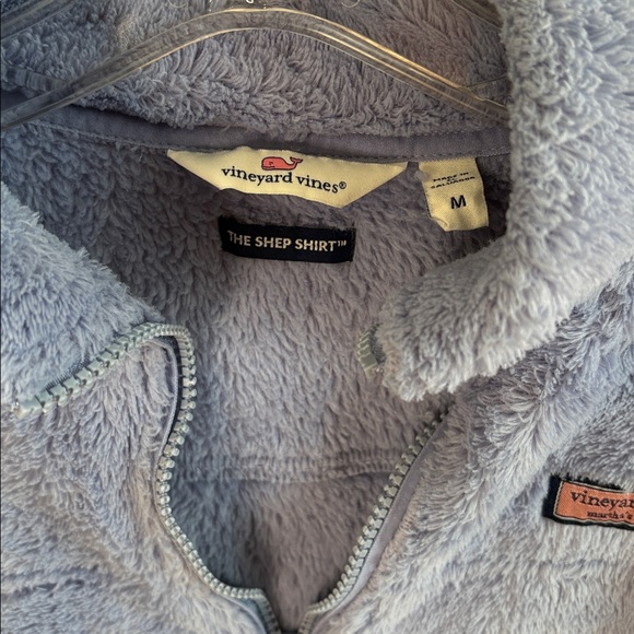 Vineyard Vines “The Shep Shirt” Lilac Blue Fleece 1/4-zip - Picture 2 of 6